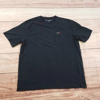 Greg Norman 衬衫男式中号黑色户外轻便鲨鱼高尔夫成人 — 第 1/4 张图片