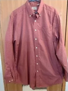 LL Bean Hombre Camisa Roja 100 % Algodón Mangas Largas con Botones Talla LT Grande Alta - Imagen 1 de 7