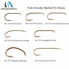 Maxcatch 100pcs 4#-22# Fly Tying Hooks Dry&Wet&Nymph&Streamer&Shrimp Hooks