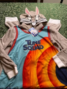 NWT 8 Pajamas LOoney tunes bugs bunny big 3D EARS tune squad halloween costume - Picture 1 of 6