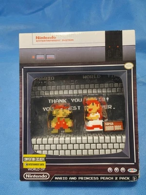 World of Nintendo Mario & Princess Peach 8 bits figuras paquete de 2 2017 Jakks Foto 1 de 4