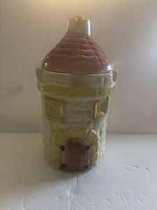 Collector’s American Bisque Cardinal China Castle Tower Turret Cookie Jar USA ! - Picture 1 of 10