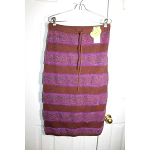 Cider Recycled Knit Fabric Striped Midi Skirt sz 0X NEW - Picture 1 of 3