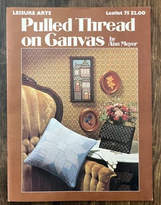 Pulled Thread on Canvas - Leisure Arts #75 1976 - For Experienced Needlepointers - Picture 1 of 2