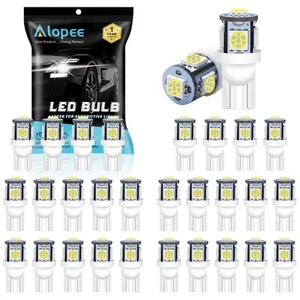 Alopee 30 Pack 194 Led Bulb White 6500K T10 Led Light Bulbs 5SMD 5050 Chips - Picture 1 of 7