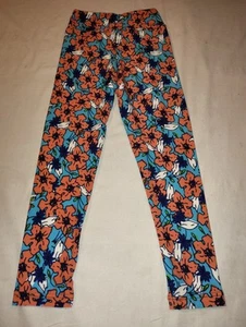 LuLaRoe Leggings Kids S/M NWOT Hawaiian Flowers NEW OS - Picture 1 of 3