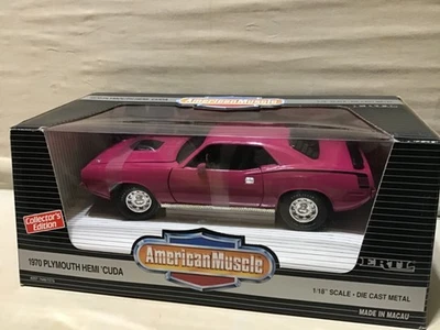 CUDA MOULIN ROUGE 1970 HEMI PLYMOUTH BARRACUDA 1/18 美国肌肉 #7375 漂亮 — 第 1/4 张图片