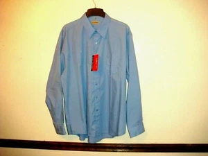 NEW ALEX MISHRA Single Needle Tailoring  Long Sleeve Blue 18 - 36-37 BIG/TALL - Picture 1 of 7