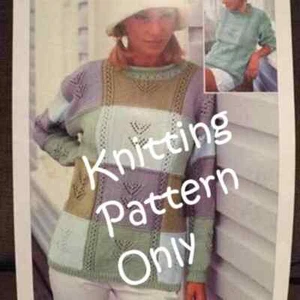 New Sirdar 5699 Tropicana Double Knitting Patchwork Pullover Sweater Pattern - Picture 1 of 2