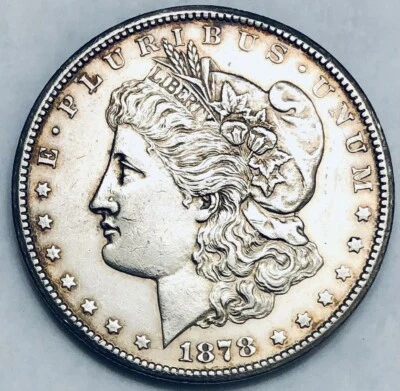 1878-CC Morgan Silver Dollar AU Details - Image 1 of 4
