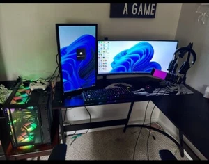 gaming computer setup. Mic, Mouse, And Keyboard All Included. - Picture 1 of 7