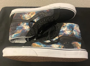 Vans Sk8 Hi Black Galaxy Space Purple Blue Shoes Mens 10.5 Womens 12 - Picture 1 of 9
