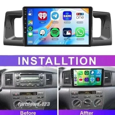 Carplay Android For Toyota Corolla 2003-2008 Car Stereo Radio GPS Backup Camera Foto 1 de 4