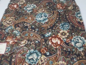 Waverly Highland Lodge Cognac Jacobean Cotton Scotchgard Fabric Material Floral - Picture 1 of 1