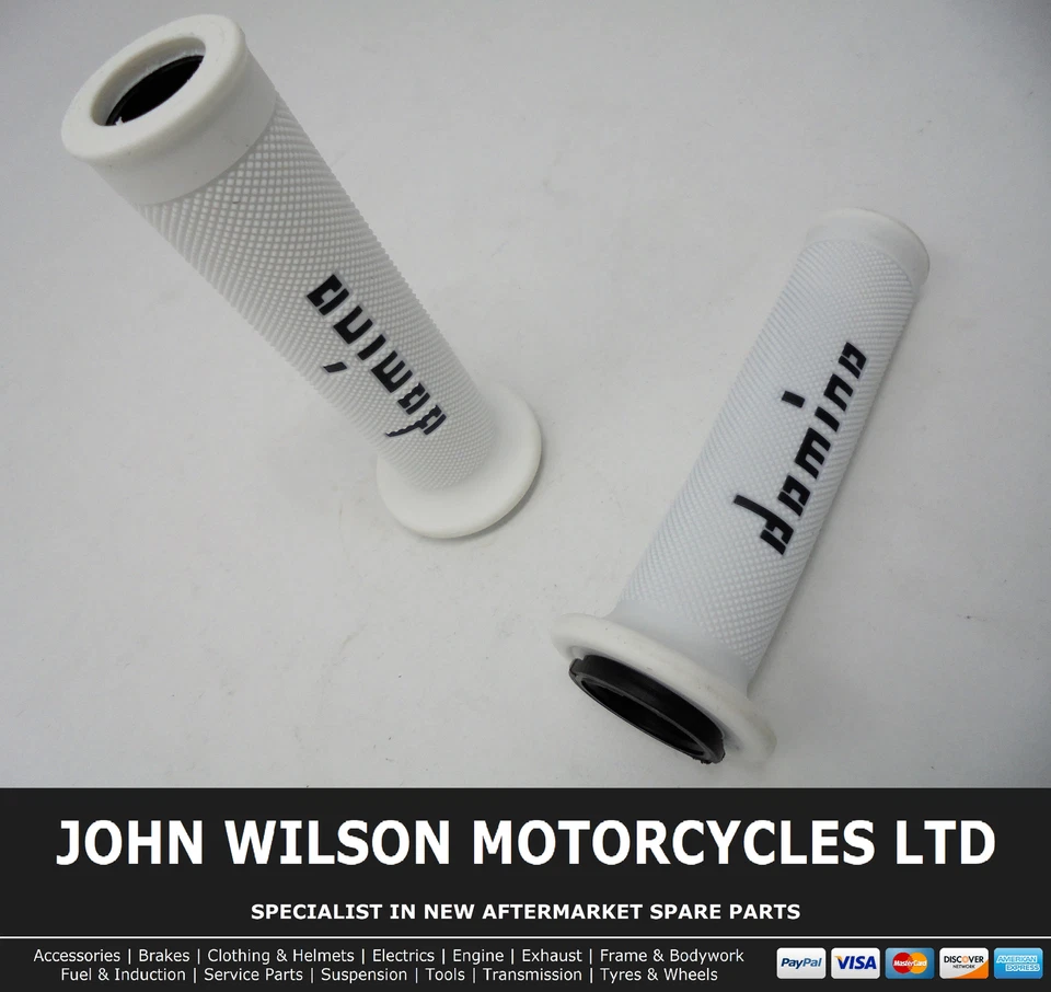 Kawasaki ZX-10R 1000 D Ninja 2006 - 2007 White Domino Handle Bar Race Grips - Image 1 of 1