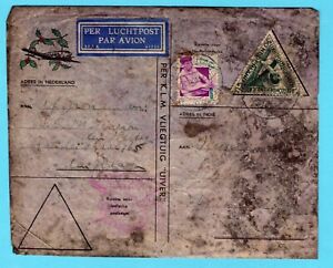NETHERLANDS UIVER air crash cover 1934 The Hague to DEI crashed at Rubah Wells