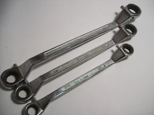 Set of 3 PITTSBURGH SAE REVERSIBLE OFFSET RATCHET WRENCH SET 3/4" to 1-1/8" - Bild 1 von 9