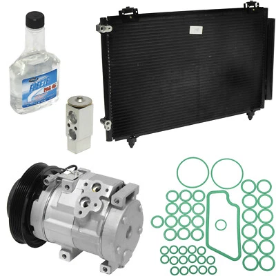 NOVO KIT COMPRESSOR AC TOYOTA COROLLA 2005 2006 2007 2008 COM CONDENSADOR - Imagem 1 de 4