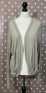 Wrap Beige Cardigan Womens Size 14-22 - Picture 1 of 8