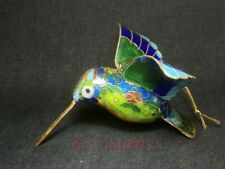 China Asian cloisonne handmade painting hummingbird statue table home decoration