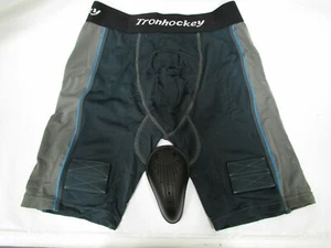 TronX Men`s Large Compression Fit Ice-Hockey Jock Shorts with Cup - Picture 1 of 4