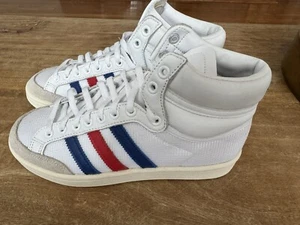 Size 5.5 - adidas Americana High White Royal Scarlet - Picture 1 of 5