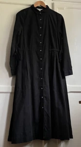 Fab White Stuff Jade Cord Midi Shirt Dress - Size 10R - Pure Black - BNWT - Picture 1 of 9