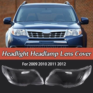 For Subaru Forester 2009-2012 Pair Headlight Headlamp Lens Cover Lampshade Shell - Picture 1 of 10