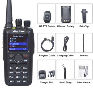 Anytone AT-D878UVII Plus Bluetooth PTT GPS APRS DMR Digital Analog Walkie Talkie - Zdjęcie 1 z 11