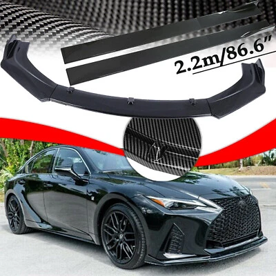 For Lexus IS250 IS350 IS300 Front Bumper Lip Splitter Side Skirt Carbon Fiber - Imagem 1 de 4