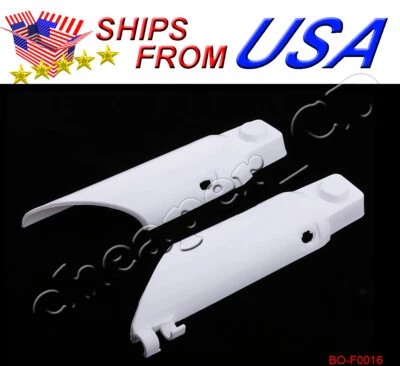 Honda XR50 CRF50 tampa de suspensão dianteira garfo protetor conjunto de para-lama plástico branco - Imagem 1 de 4