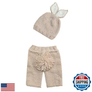 OBEEII Newborn Photography Prop Baby Boys Girls Photo Outfits Infant Rabbit D - Picture 1 of 2