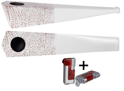 Vauen Pfeife Quixx sand weiß + Winjet Pfeifenfeuerzeug - Bild 1 von 4