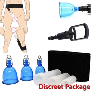 Male Vacuum Cup Handle Penis Extender Stretcher Enlarger Hanger Cock Enlargement - Picture 1 of 21