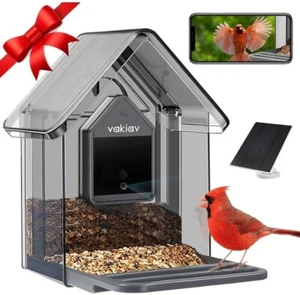 Vakiav Smart Bird Feeder with Camera, Smart Wild Bird Watching Cam with AI - Picture 1 of 12