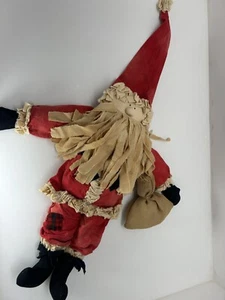 Vintage 1990 signierte Volkskunst Weihnachtsmann Puppe - Bild 1 von 10