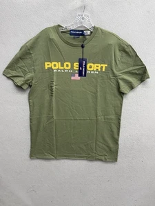 T-shirt maglietta Polo Ralph Lauren logo bandiera vestibilità classica puro cotone top nuova con etichette S - Foto 1 di 11