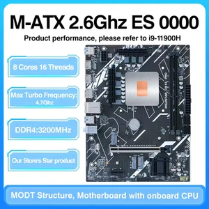 Combo carte mère intégrée Erying 11900H ES CPU - DDR4, PCIe 4.0, 8C/16T CPU - Photo 1/4