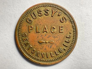Gussy’s Place Tavern Seatonville, IL Bureau County Illinois 25c Trade Token - Picture 1 of 2