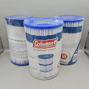 Lot (3) NEW Coleman Lay-Z-Spa Replacement Filter Cartridge (VI) 2-Packs - Picture 1 of 5