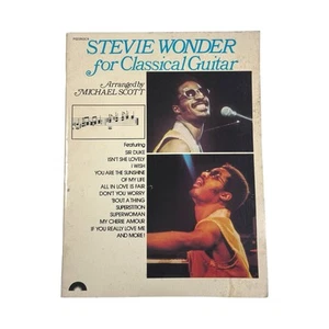 Vintage 1977 Stevie Wonder For Classical Guitar Tab Book - Michael Scott RARE - Bild 1 von 3