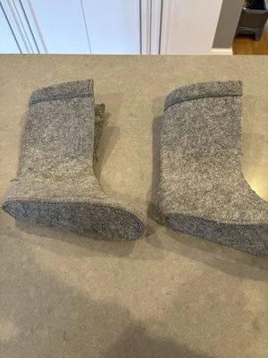 LL Bean Kids Gris Lana Cálido Repuesto Bota Forro Inserciones Talla 2 Foto 1 de 2