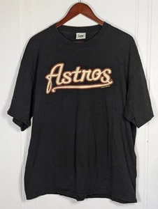 T-shirt nera Houston Astros uomo taglia XL vintage Lee Sport MLB logo squadra vintage Y2K - Foto 1 di 4