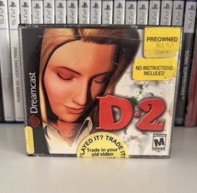 D2 Sega Dreamcast Video Game 2000 4 Discs & NO Manual - Rare Horror