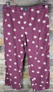 Pantaloni pigiama lounge quadrifoglio viola e bianco Lucky Brand donna taglia L - Foto 1 di 9