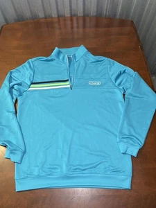 Adidas Golf Para Hombres 1/4 Cremallera Pullover Sudadera Talla M Azul Teal Manga Larga Usada en Excelente Condición - Imagen 1 de 7