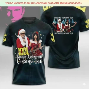 Neu Weihnachten Billy Idol Joan Jett Tour S-6XL Geschenk Xmas 3D Shirt TU398 - Bild 1 von 2