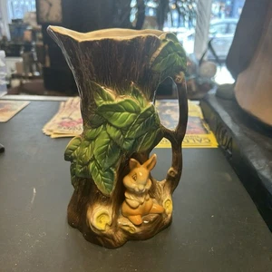 Vintage Hornsea Pottery Vase Rabbit Tree - Picture 1 of 7