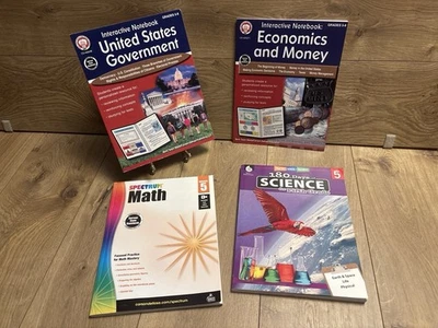 Homeschool Workbook Lot Grade 5 – Math, Science, Economics, Government - Image 1 of 4