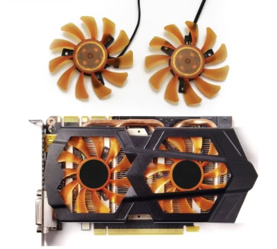 Pair Fans Cooler Fans For Zotac GTX660 Ti GTX 660Ti GTX660-2GD5 GPU  GA81S2U - Image 1 of 4